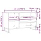 vidaXL Schuhregal Braun Eichen-Optik 102x36x60 cm Holzwerkstoff vidaXL Schuhregal Braun Eichen-Optik 102x36x60 cm Holzwerkstoff