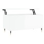 vidaXL Couchtisch Hochglanz-Weiß 90x44,5x45 cm Holzwerkstoff vidaXL Couchtisch Hochglanz-Weiß 90x44,5x45 cm Holzwerkstoff