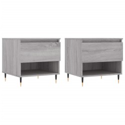 vidaXL Couchtische 2 Stk. Grau Sonoma 50x46x50 cm Holzwerkstoff