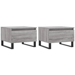 vidaXL Couchtische 2 Stk. Grau Sonoma 50x46x35 cm Holzwerkstoff