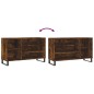 vidaXL Schuhregal Räuchereiche 102x36x60 cm Holzwerkstoff