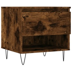vidaXL Couchtisch Räuchereiche 50x46x50 cm Holzwerkstoff