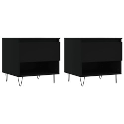 vidaXL Couchtische 2 Stk. Schwarz 50x46x50 cm Holzwerkstoff