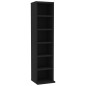 vidaXL CD-Schrank Schwarz 21x20x88 cm Holzwerkstoff vidaXL CD-Schrank Schwarz 21x20x88 cm Holzwerkstoff