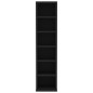 vidaXL CD-Schrank Schwarz 21x20x88 cm Holzwerkstoff vidaXL CD-Schrank Schwarz 21x20x88 cm Holzwerkstoff