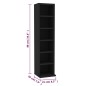 vidaXL CD-Schrank Schwarz 21x20x88 cm Holzwerkstoff vidaXL CD-Schrank Schwarz 21x20x88 cm Holzwerkstoff