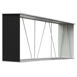 vidaXL Brennholzlager Verzinkter Stahl 330x84x152 cm Anthrazit  