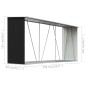 vidaXL Brennholzlager Verzinkter Stahl 330x84x152 cm Anthrazit vidaXL Brennholzlager Verzinkter Stahl 330x84x152 cm Anthrazit