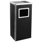 vidaXL Mülleimer mit Aschenbecher Hotel 45 L Stahl Schwarz vidaXL Mülleimer mit Aschenbecher Hotel 45 L Stahl Schwarz