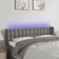 vidaXL LED Kopfteil Dunkelgrau 147x16x78/88 cm Stoff
