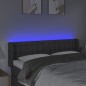 vidaXL LED Kopfteil Dunkelgrau 147x16x78/88 cm Stoff