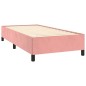vidaXL Boxspringbett mit Matratze Rosa 100x200 cm Samt vidaXL Boxspringbett mit Matratze Rosa 100x200 cm Samt