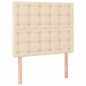 vidaXL Boxspringbett mit Matratze Creme 120x200 cm Stoff vidaXL Boxspringbett mit Matratze Creme 120x200 cm Stoff