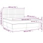 vidaXL Boxspringbett mit Matratze & LED Dunkelblau 180x200 cm Samt vidaXL Boxspringbett mit Matratze & LED Dunkelblau 180x200 cm Samt
