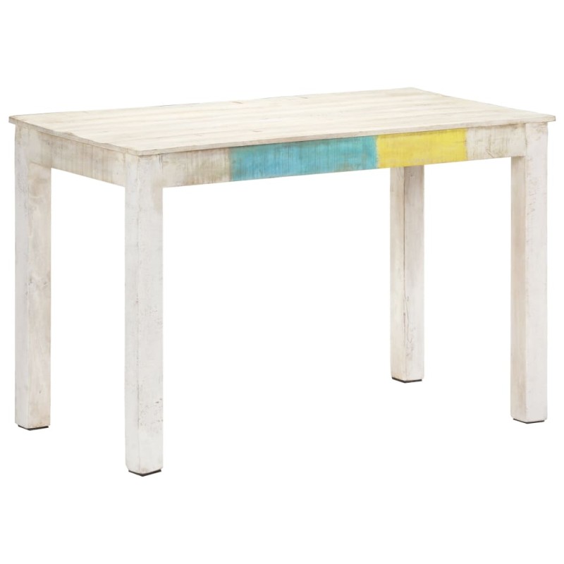 vidaXL Esstisch Weiß 120x60x76 cm Massivholz Mango vidaXL Esstisch Weiß 120x60x76 cm Massivholz Mango