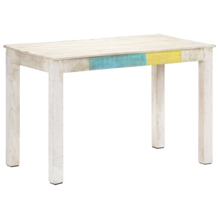 vidaXL Esstisch Weiß 120x60x76 cm Massivholz Mango 