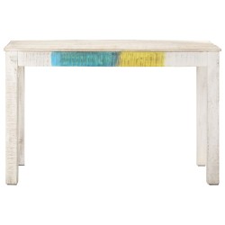 vidaXL Esstisch Weiß 120x60x76 cm Massivholz Mango 