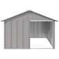 vidaXL Hundehütte Grau 116,5x153x81,5 cm Verzinkter Stahl vidaXL Hundehütte Grau 116,5x153x81,5 cm Verzinkter Stahl