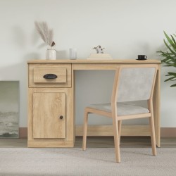 vidaXL Schreibtisch mit Schublade Sonoma-Eiche 115x50x75 cm 