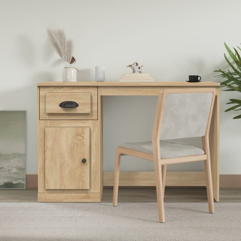 vidaXL Schreibtisch mit Schublade Sonoma-Eiche 115x50x75 cm vidaXL Schreibtisch mit Schublade Sonoma-Eiche 115x50x75 cm
