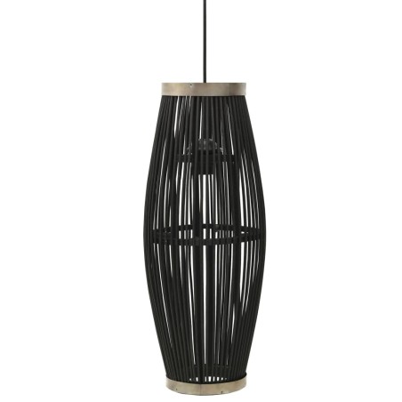 vidaXL Pendelleuchte Schwarz Weide 40W 25x62 cm Oval E27