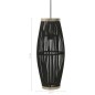 vidaXL Pendelleuchte Schwarz Weide 40W 25x62 cm Oval E27 vidaXL Pendelleuchte Schwarz Weide 40W 25x62 cm Oval E27