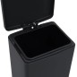 vidaXL Mülleimer mit Pedal Anti-Fingerabdruck 30 L Schwarz Edelstahl vidaXL Mülleimer mit Pedal Anti-Fingerabdruck 30 L Schwarz Edelstahl