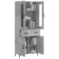 vidaXL Highboard Betongrau 69,5x34x180 cm Holzwerkstoff vidaXL Highboard Betongrau 69,5x34x180 cm Holzwerkstoff