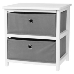 H&S Collection Aufbewahrungsschrank mit 2 Schubladen MDF