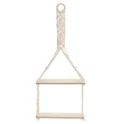 H&S Collection Hängeregal mit Seil-Dekoration 30x10x66 cm
