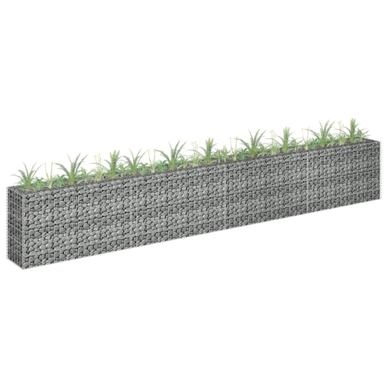 vidaXL Gabionen-Hochbeet Verzinkter Stahl 360×30×60 cm vidaXL Gabionen-Hochbeet Verzinkter Stahl 360×30×60 cm