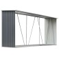 vidaXL Brennholzlager aus verzinktem Stahl 330x84x152 cm Grau vidaXL Brennholzlager aus verzinktem Stahl 330x84x152 cm Grau