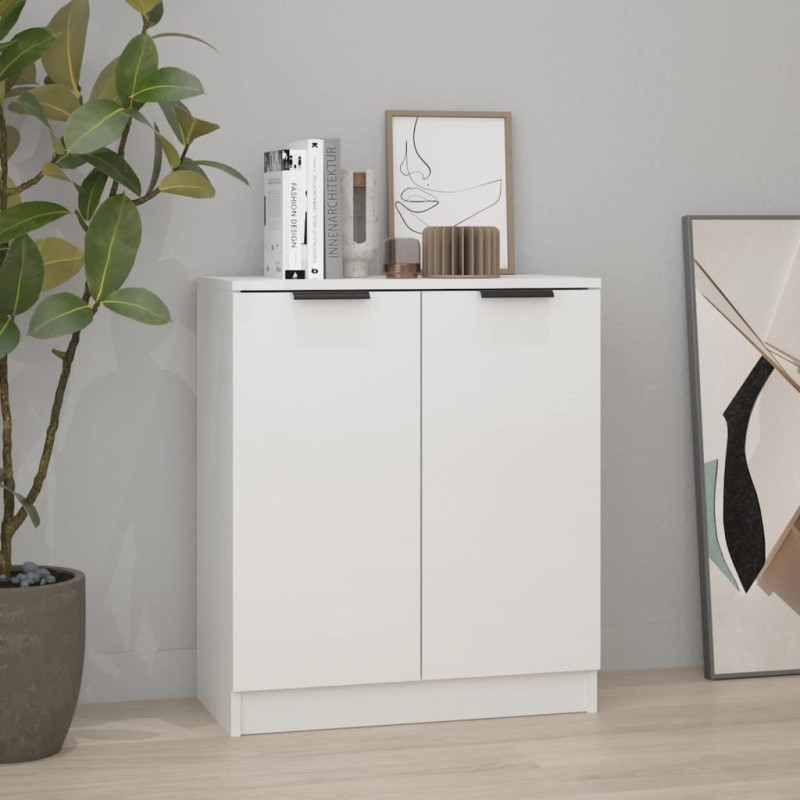 vidaXL Sideboard Hochglanz-Weiß 60x30x70 cm Holzwerkstoff vidaXL Sideboard Hochglanz-Weiß 60x30x70 cm Holzwerkstoff