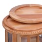 vidaXL Vitrinenschrank Natur 50 x 50 x 76 cm Massivholz Mahagoni vidaXL Vitrinenschrank Natur 50 x 50 x 76 cm Massivholz Mahagoni