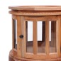 vidaXL Vitrinenschrank Natur 50 x 50 x 76 cm Massivholz Mahagoni vidaXL Vitrinenschrank Natur 50 x 50 x 76 cm Massivholz Mahagoni