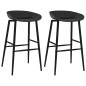 vidaXL Barhocker 2 Stk. Schwarz vidaXL Barhocker 2 Stk. Schwarz