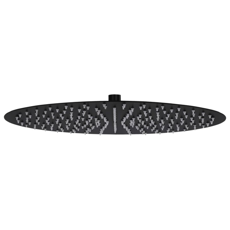 vidaXL Regenbrause Edelstahl 40 cm Rund Schwarz vidaXL Regenbrause Edelstahl 40 cm Rund Schwarz