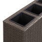 vidaXL Garten-Hochbeet mit 4 Töpfen 80x22x79 cm Poly Rattan Braun