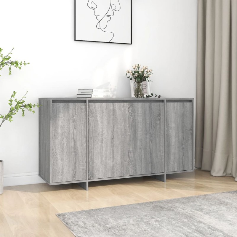 vidaXL Sideboard Grau Sonoma 135x41x75 cm Holzwerkstoff vidaXL Sideboard Grau Sonoma 135x41x75 cm Holzwerkstoff