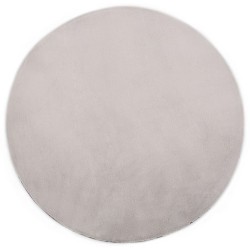 vidaXL Teppich 80 cm Kunstkaninchenfell Grau