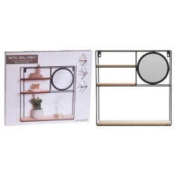 H&S Collection Wandregal mit Spiegel 40x10x40 cm 