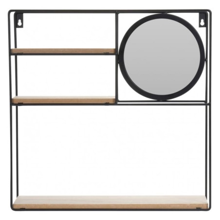 H&S Collection Wandregal mit Spiegel 40x10x40 cm 