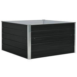 vidaXL Hochbeet 100×100×45 cm Verzinkter Stahl Anthrazit