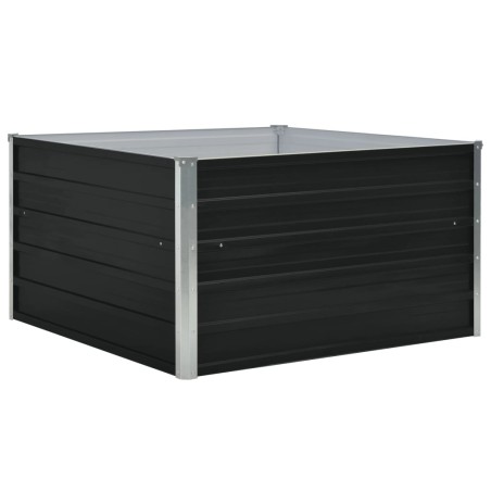 vidaXL Hochbeet 100×100×45 cm Verzinkter Stahl Anthrazit