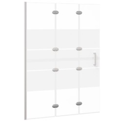 vidaXL Faltbare Duschkabine ESG 100x140 cm Weiß 
