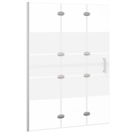 vidaXL Faltbare Duschkabine ESG 100x140 cm Weiß 