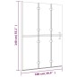 vidaXL Faltbare Duschkabine ESG 100x140 cm Weiß vidaXL Faltbare Duschkabine ESG 100x140 cm Weiß