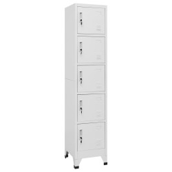 vidaXL Schließfachschrank Hellgrau 38x40x180 cm Stahl