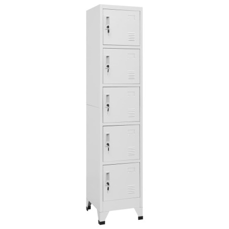 vidaXL Schließfachschrank Hellgrau 38x40x180 cm Stahl