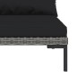 vidaXL Gartensofas 3 Stk. mit Kissen Halbrundes Poly Rattan vidaXL Gartensofas 3 Stk. mit Kissen Halbrundes Poly Rattan